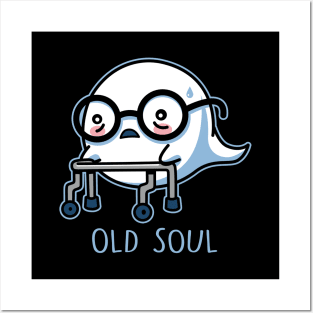 Funny Cute Original Old Soul Funny Ghost Cartoon Posters and Art